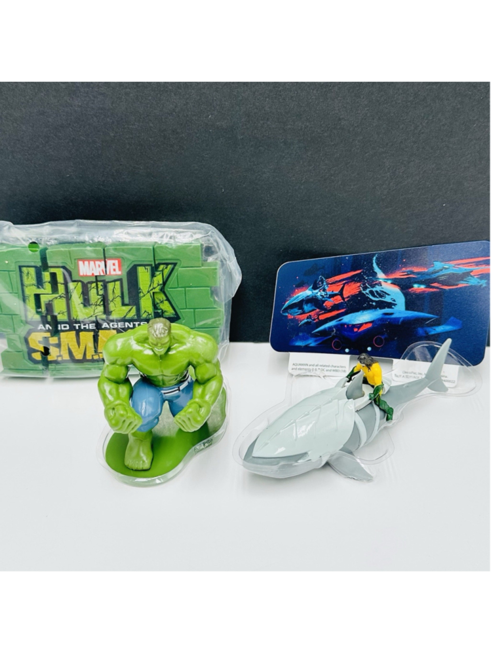 Marvel Hulk Agents of SMASH & AQUAMAN Cake Topper Kit Deco Pac Toy Playset